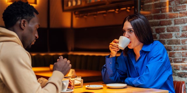 Friends catching up with coffee