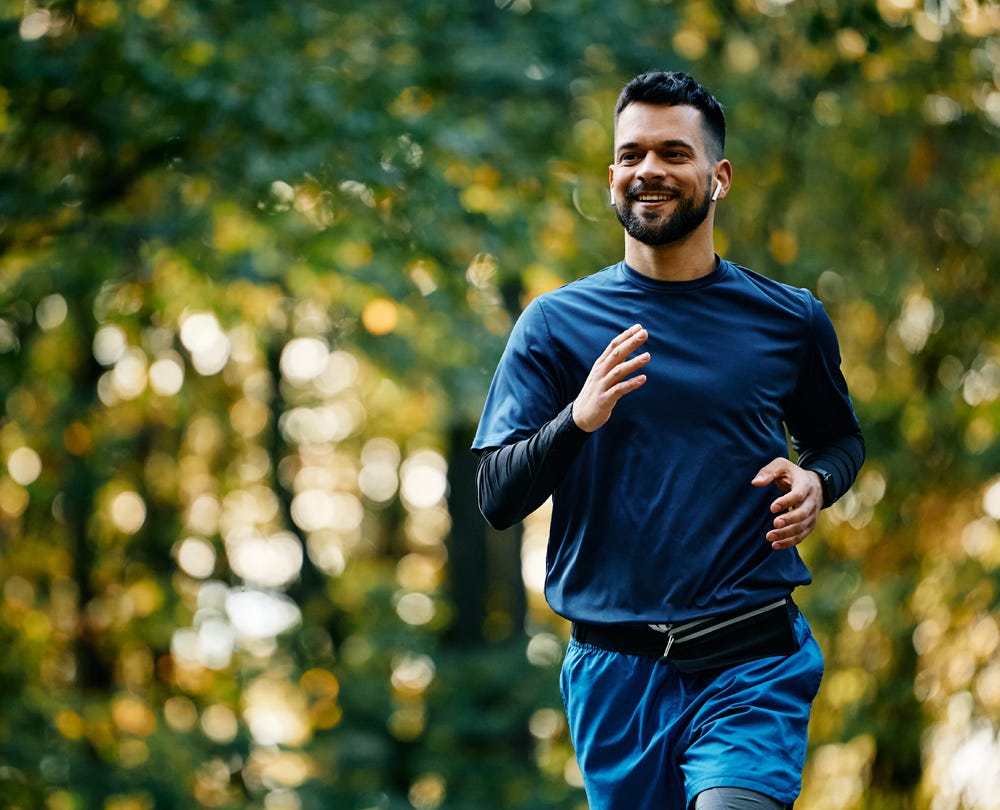 Man exercising in the park