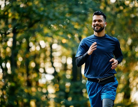 Man exercising in the park