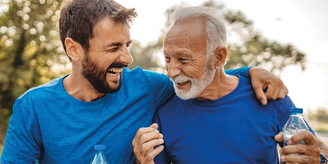 Father & Son Exercising