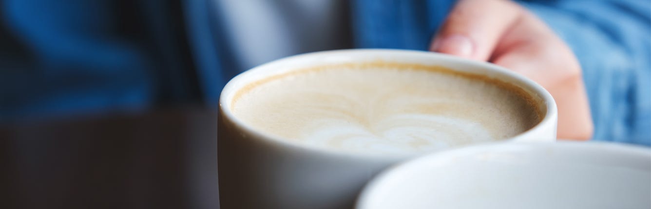 Having a coffee with a friend