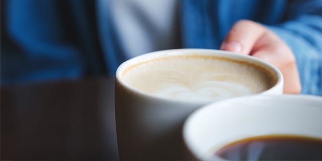 Having a coffee with a friend